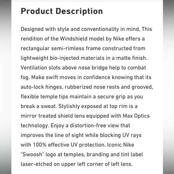 Nike Windshield Elite 20 Mirrored Sunglasses - Picture 16 of 16